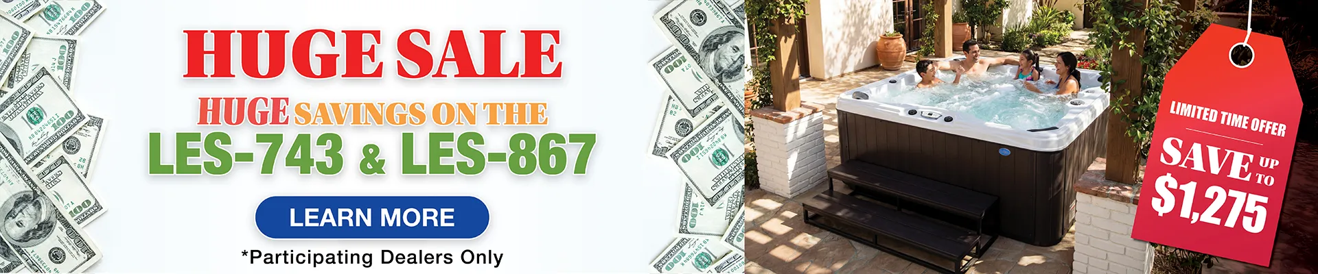 Calspas hot tub being used in a family setting - Dallas