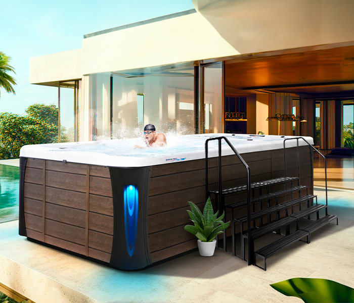 Calspas hot tub being used in a family setting - Dallas